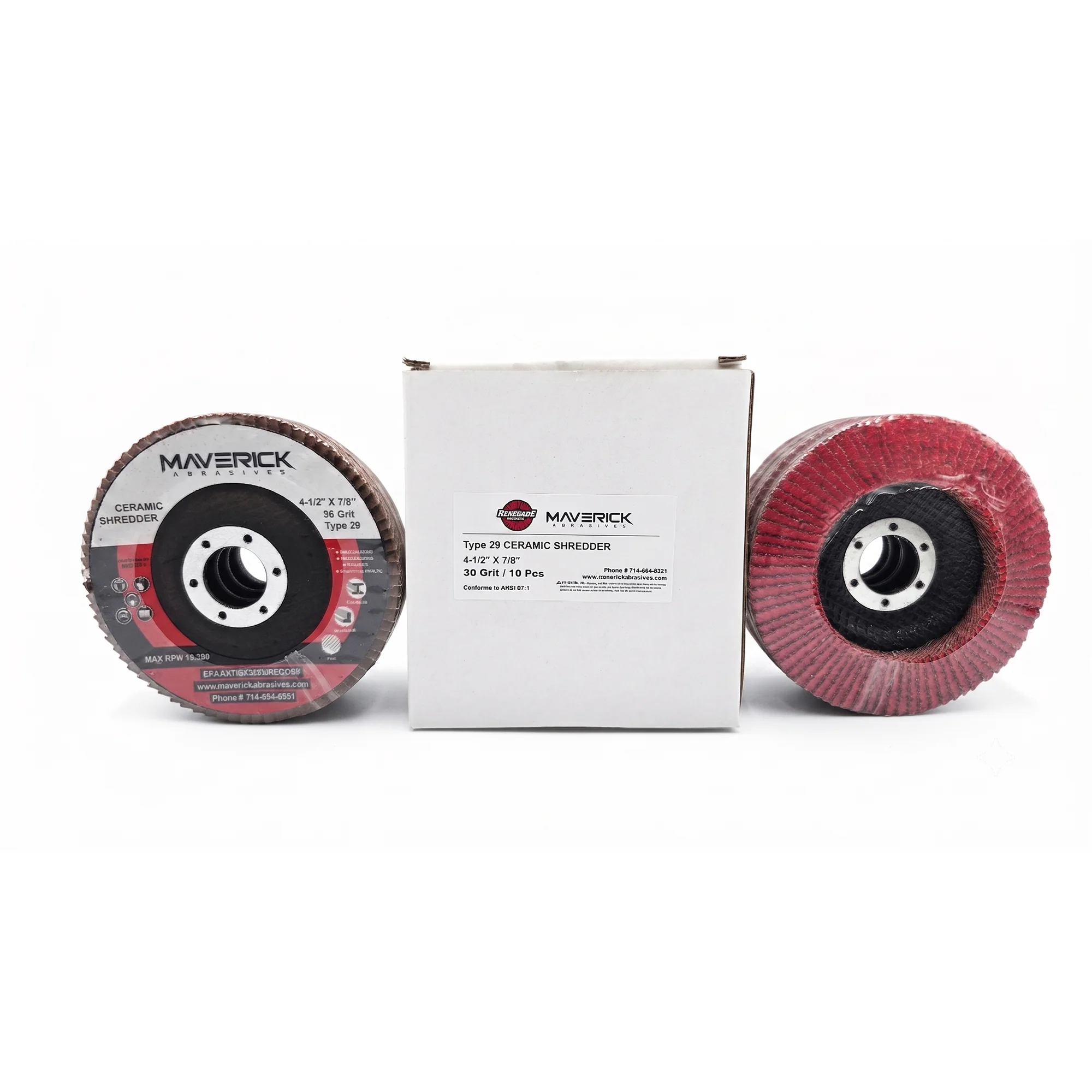 4-1/2" x 7/8" High Density Ceramic Flap Disc, Type 29 (36-120 Grit) - Image 13