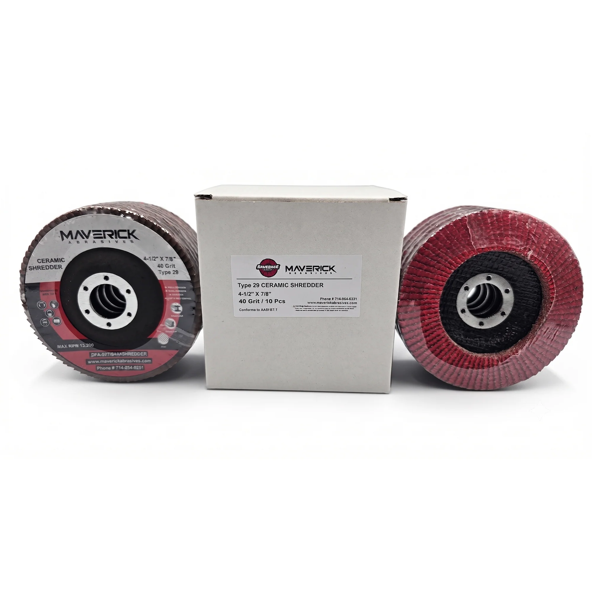 4-1/2" x 7/8" High Density Ceramic Flap Disc, Type 29 (36-120 Grit) - Image 14