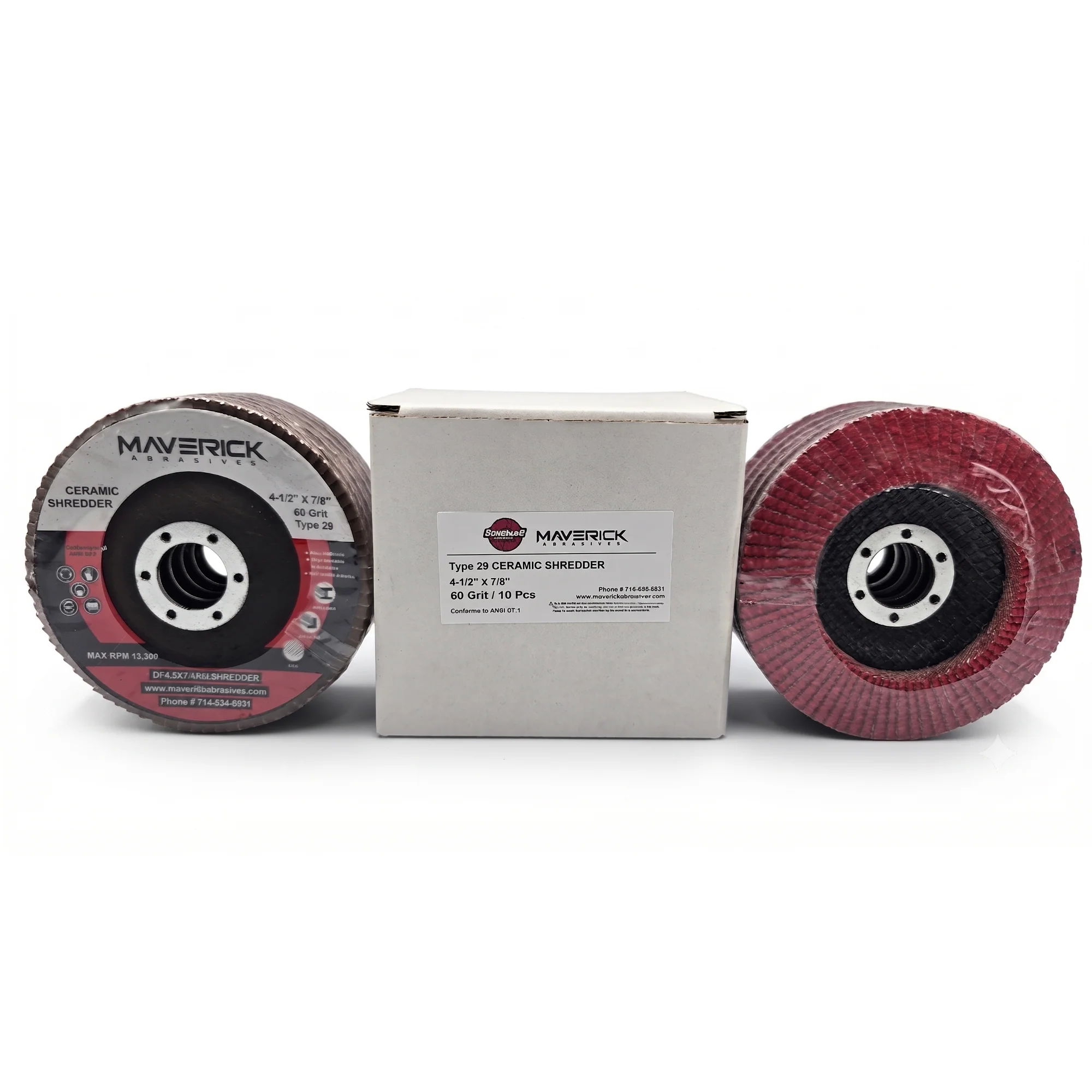 4-1/2" x 7/8" High Density Ceramic Flap Disc, Type 29 (36-120 Grit) - Image 15