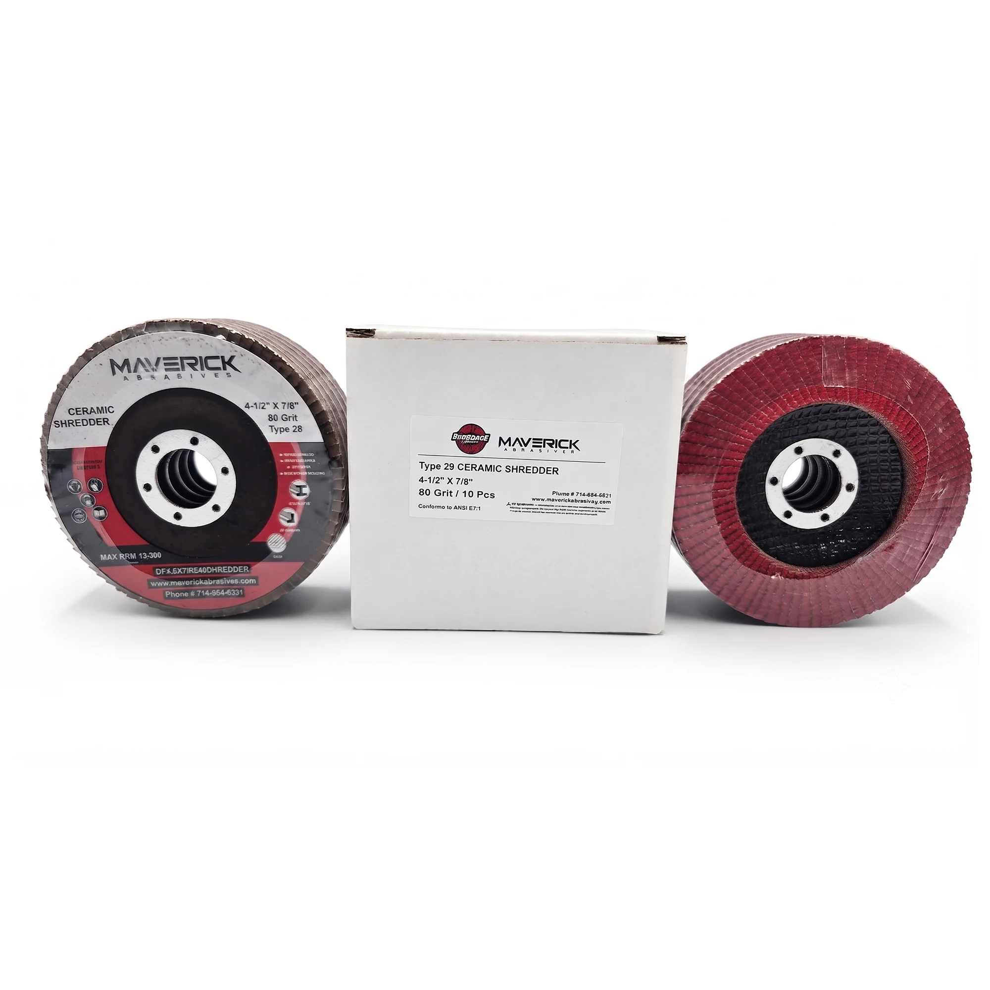4-1/2" x 7/8" High Density Ceramic Flap Disc, Type 29 (36-120 Grit) - Image 16