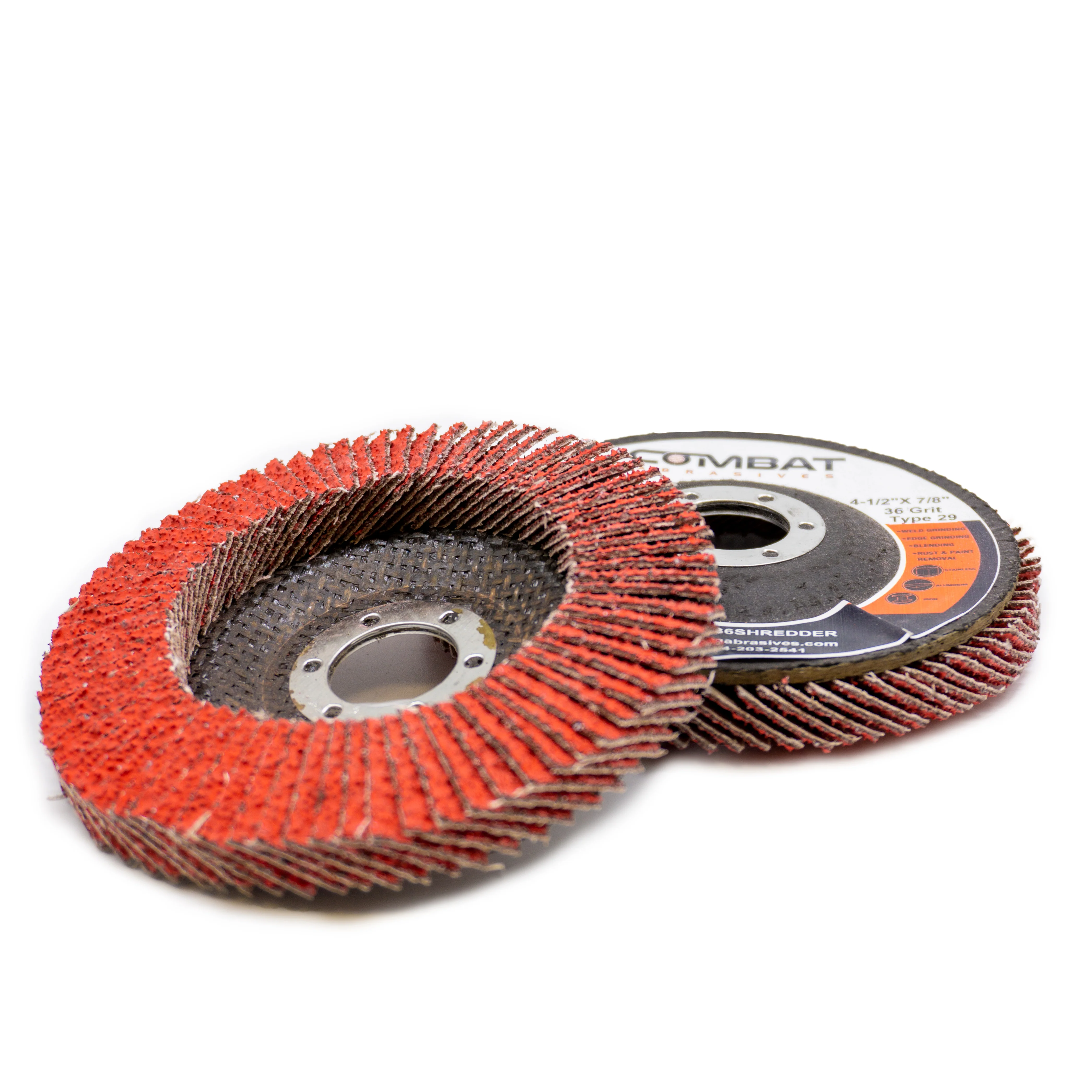 4-1/2" x 7/8" High Density Ceramic Flap Disc, Type 29 (36-120 Grit) - Image 5