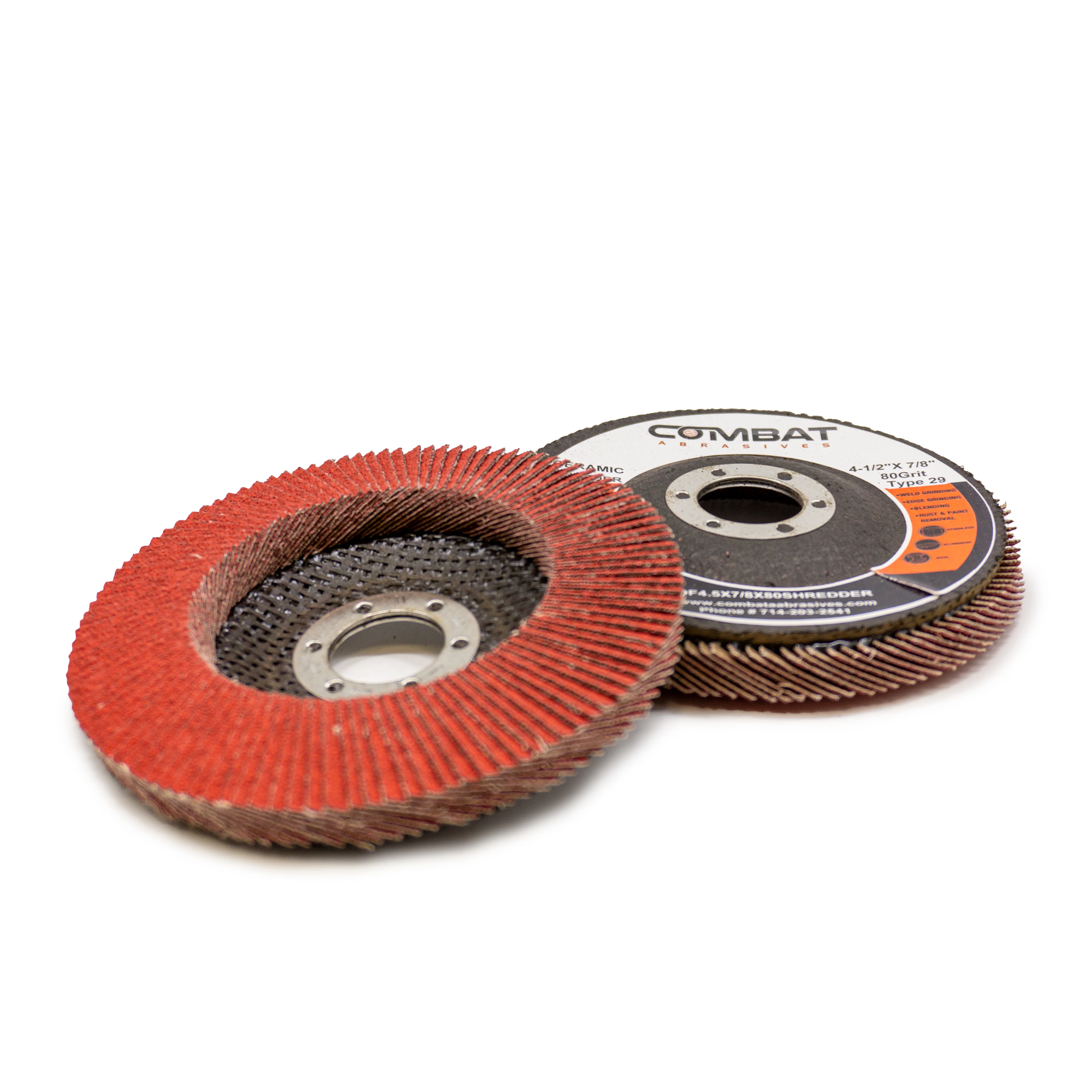 4-1/2" x 7/8" High Density Ceramic Flap Disc, Type 29 (36-120 Grit) - Image 9
