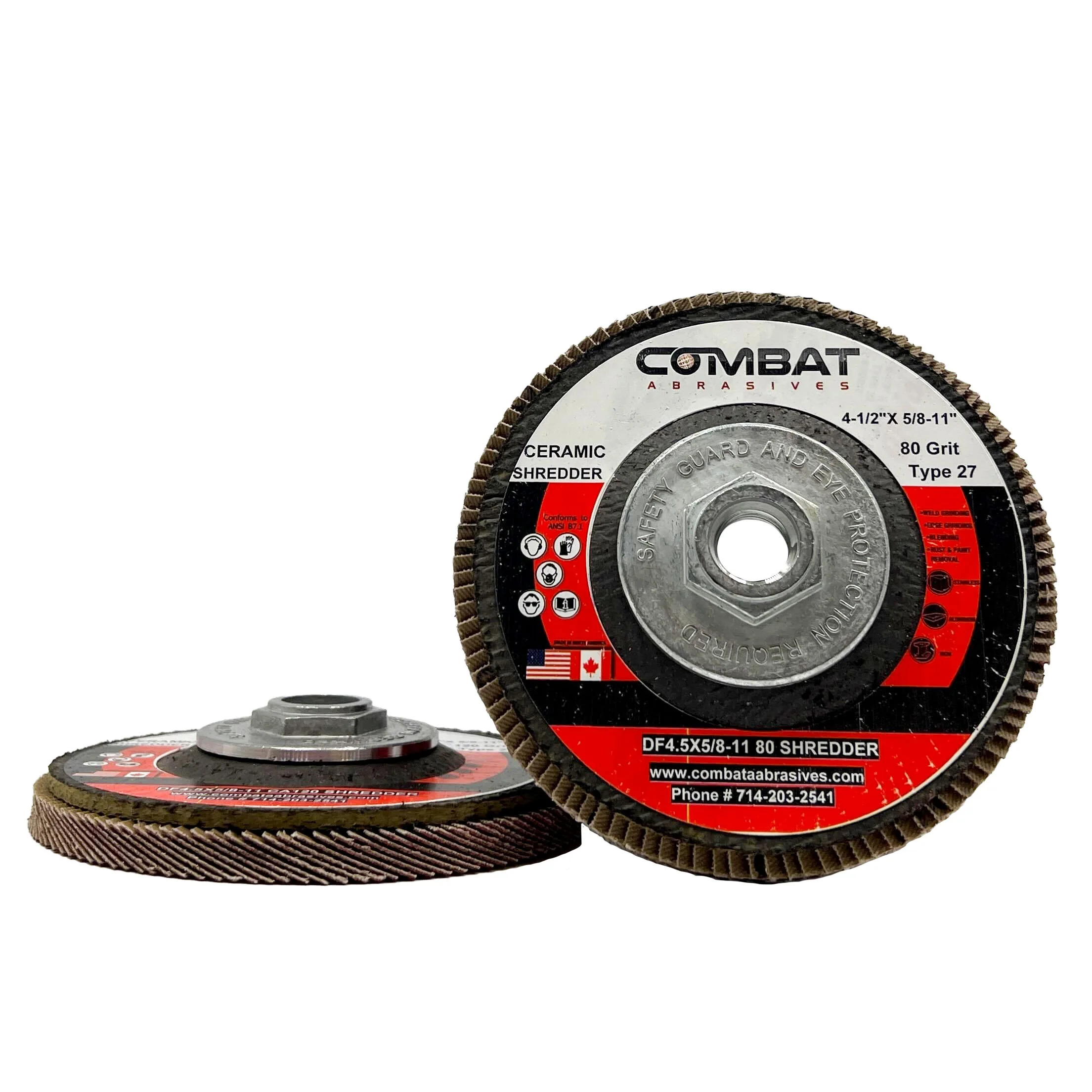 Ceramic Shredder Flap Discs 4-1⁄2" x 5/8-11" With Hub (Type 29) 5X LIFE! - Image 4