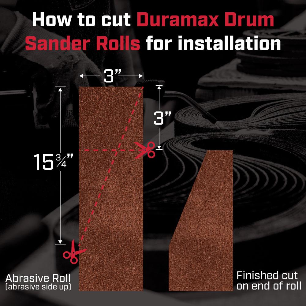 Drum Sander Roll With Hook & Loop Backing - Image 4