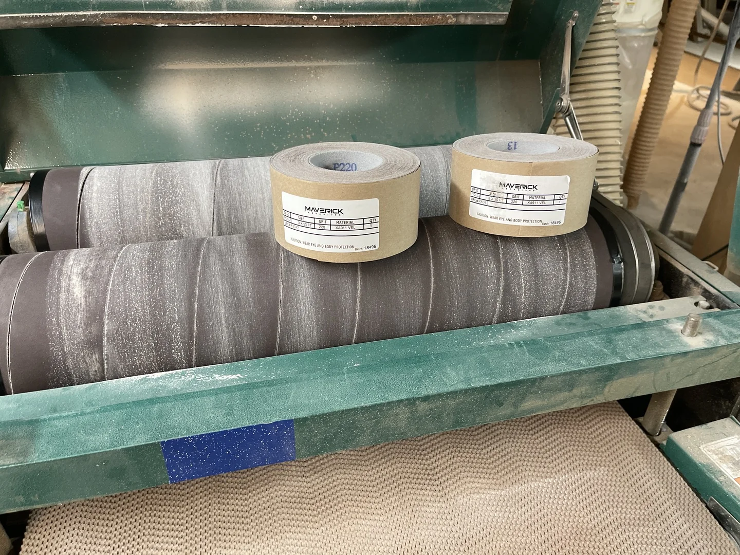 Drum Sander Roll With Hook & Loop Backing - Image 6
